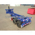 2 axles 40ft tipper skeleton container transport semi trailer with hydraulic cylinder (dumping container by self)